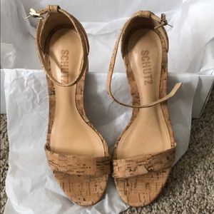 Schutz cork heel sandal